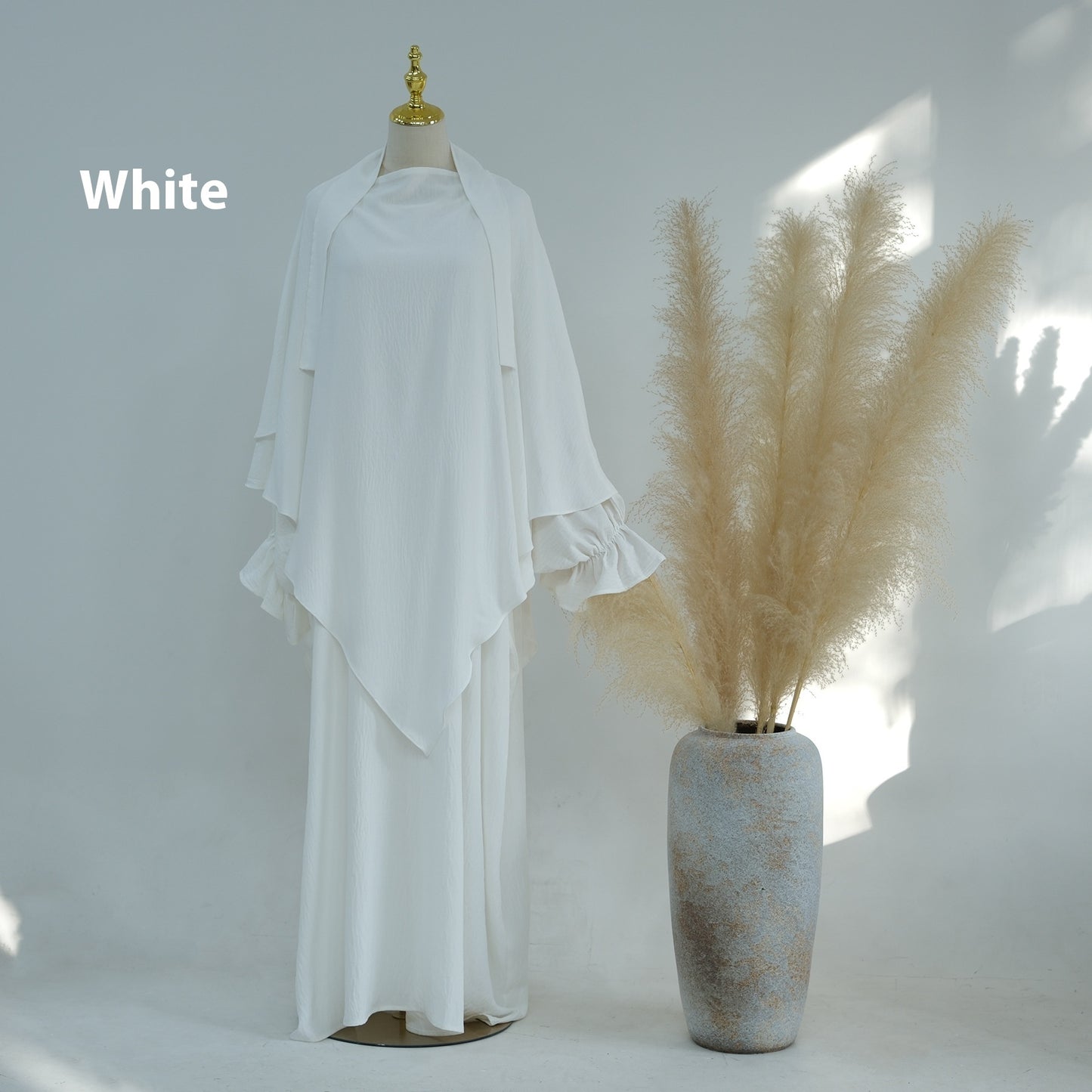 Middle East Dubai Turkey Solid Color Dress Leisure