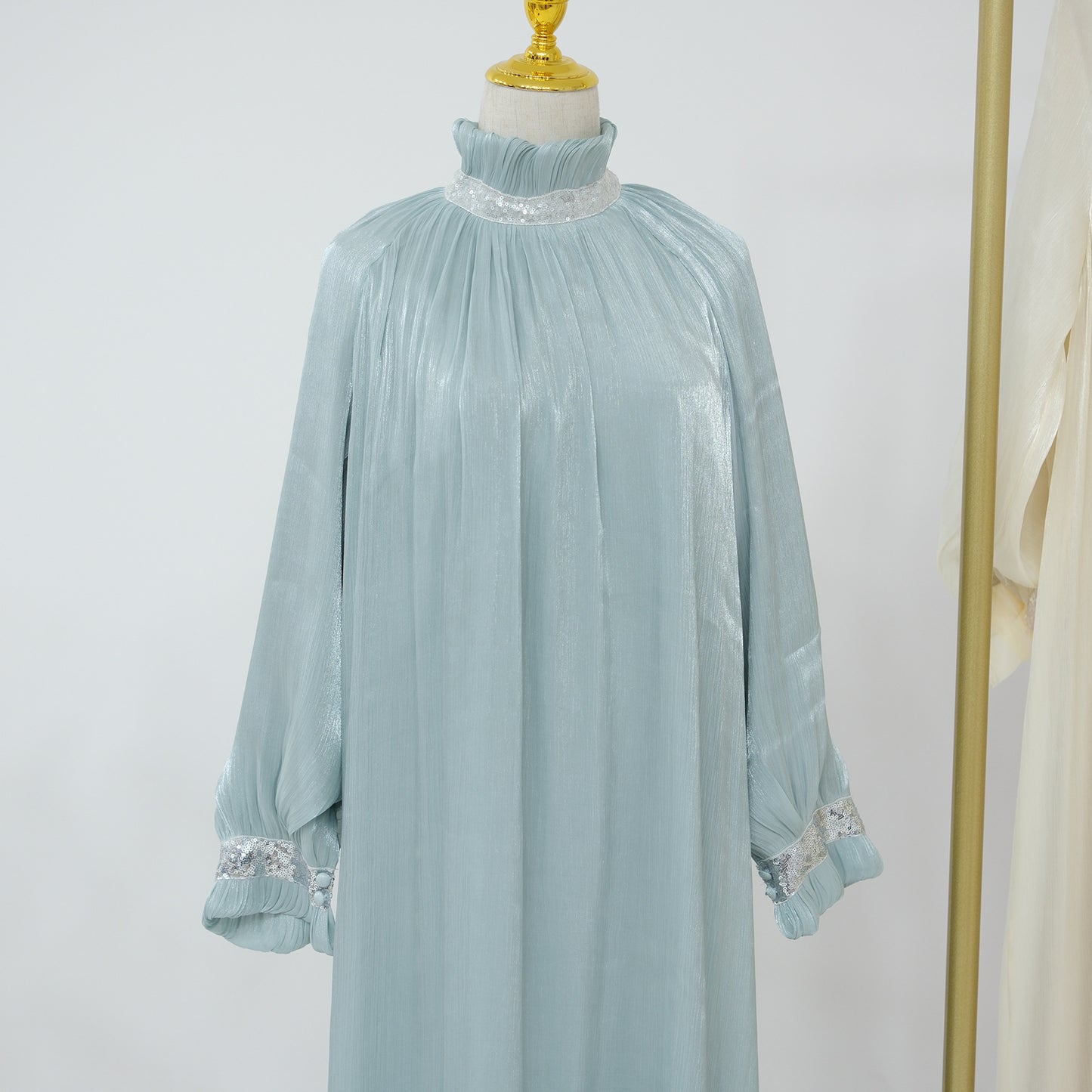 Turkey Dubai Exquisite Pure Color Tied Dress