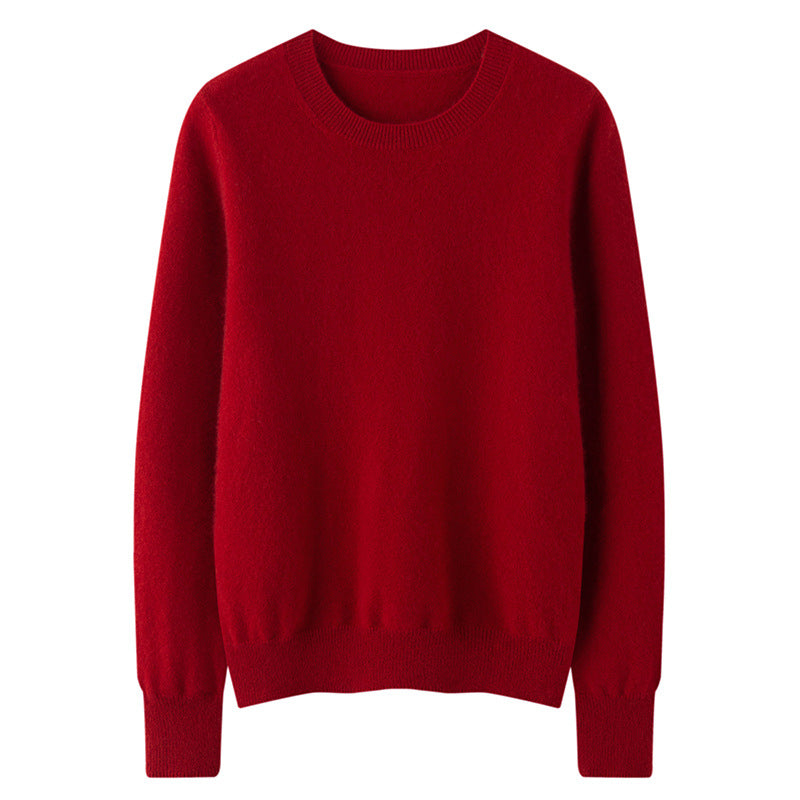 Round Neck Loose Knitted Long Sleeves Women