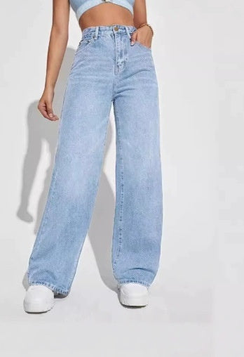 Loose Washed-out Jeans Retro Fashion Casual All-matching