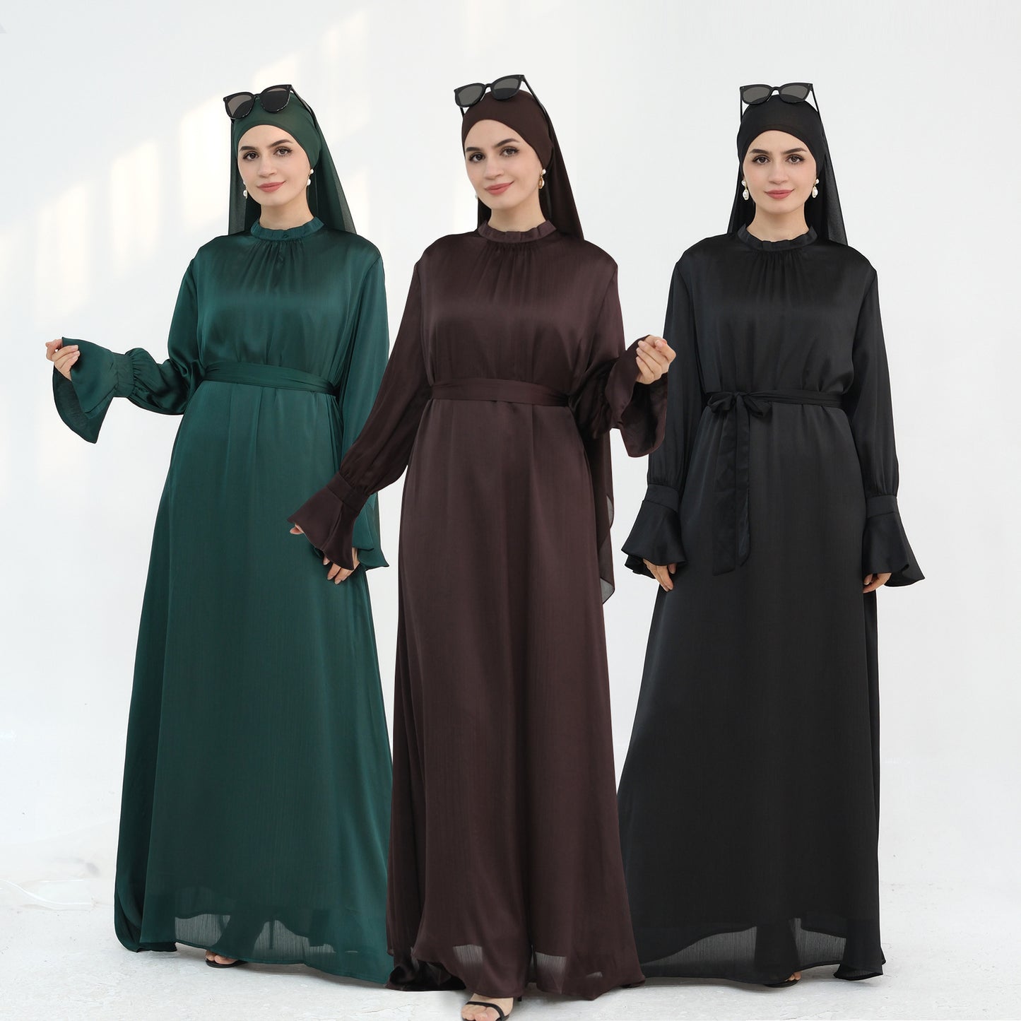 European And American Dubai Elegant Satin Dress