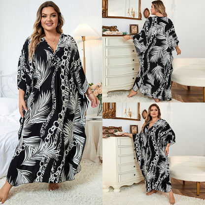 Loose Plus Size Robe Vacation Beach Coat