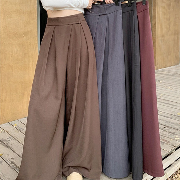 High Waist Drooping Loose Casual Mopping Suit Pants