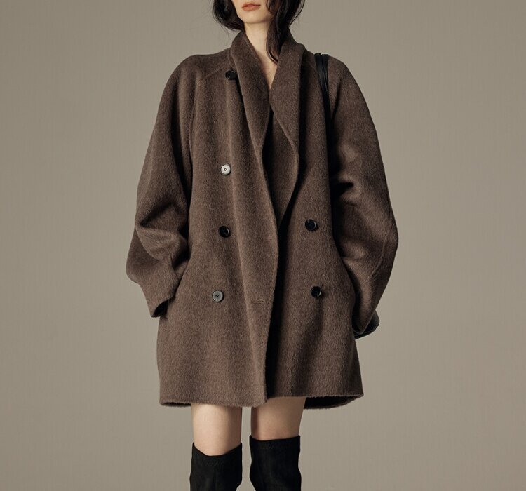 Elegant Winter Double-sided Wool Women's Coat