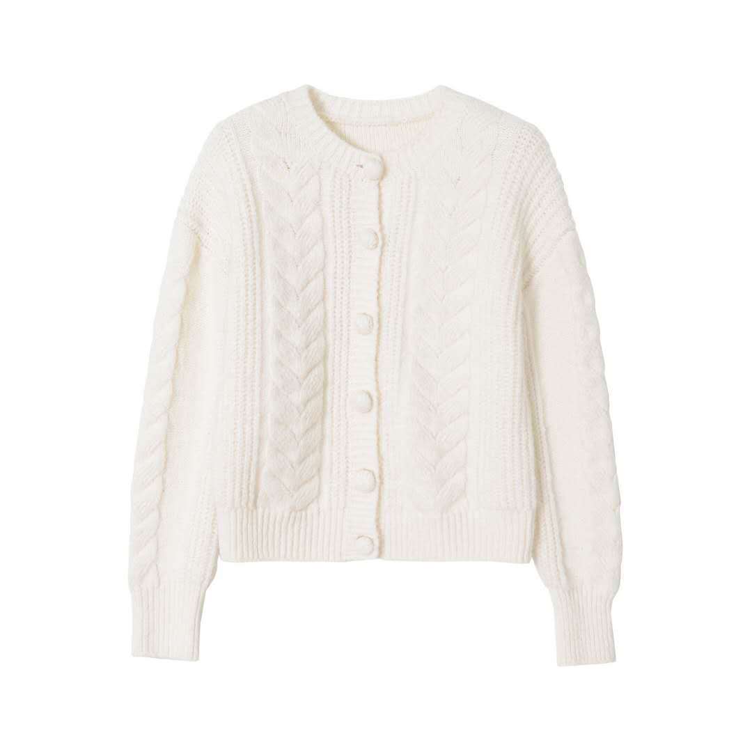 Trendy half high-neck cardigan – perfect for layering in any season.