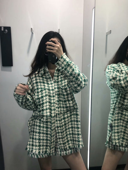 Autumn new style loose outer wear shirt women