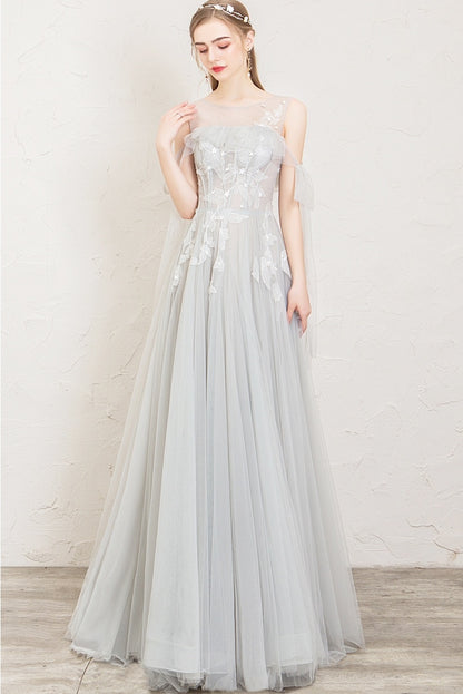 Gray One-Shoulder Host Is Very Fairy Model Red Carpet Catwalk Etiquette Dress