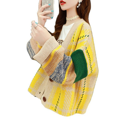 Sweater Cardigan Women Retro Loose Outer Wear