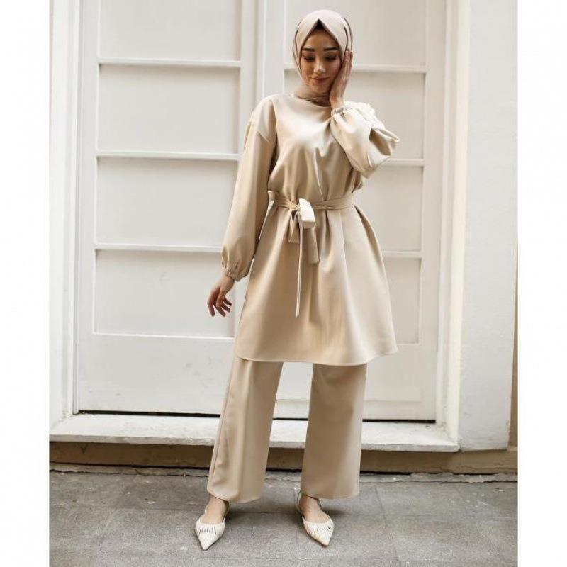 Spot Elastic Cuffs Muslim Women's Arab Ladies Suit