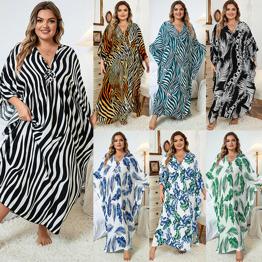 Loose Plus Size Robe Vacation Beach Coat