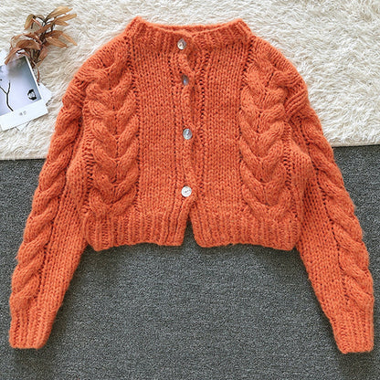 Knitted Sweater Women's Mohair Wool Loose Cardigan Jacket, Knit Top, Handmade Clothing, Gift For Women, Hand-knit Outfit