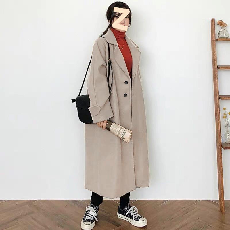 Fashion Personality Female Winter Loose Woolen Coat