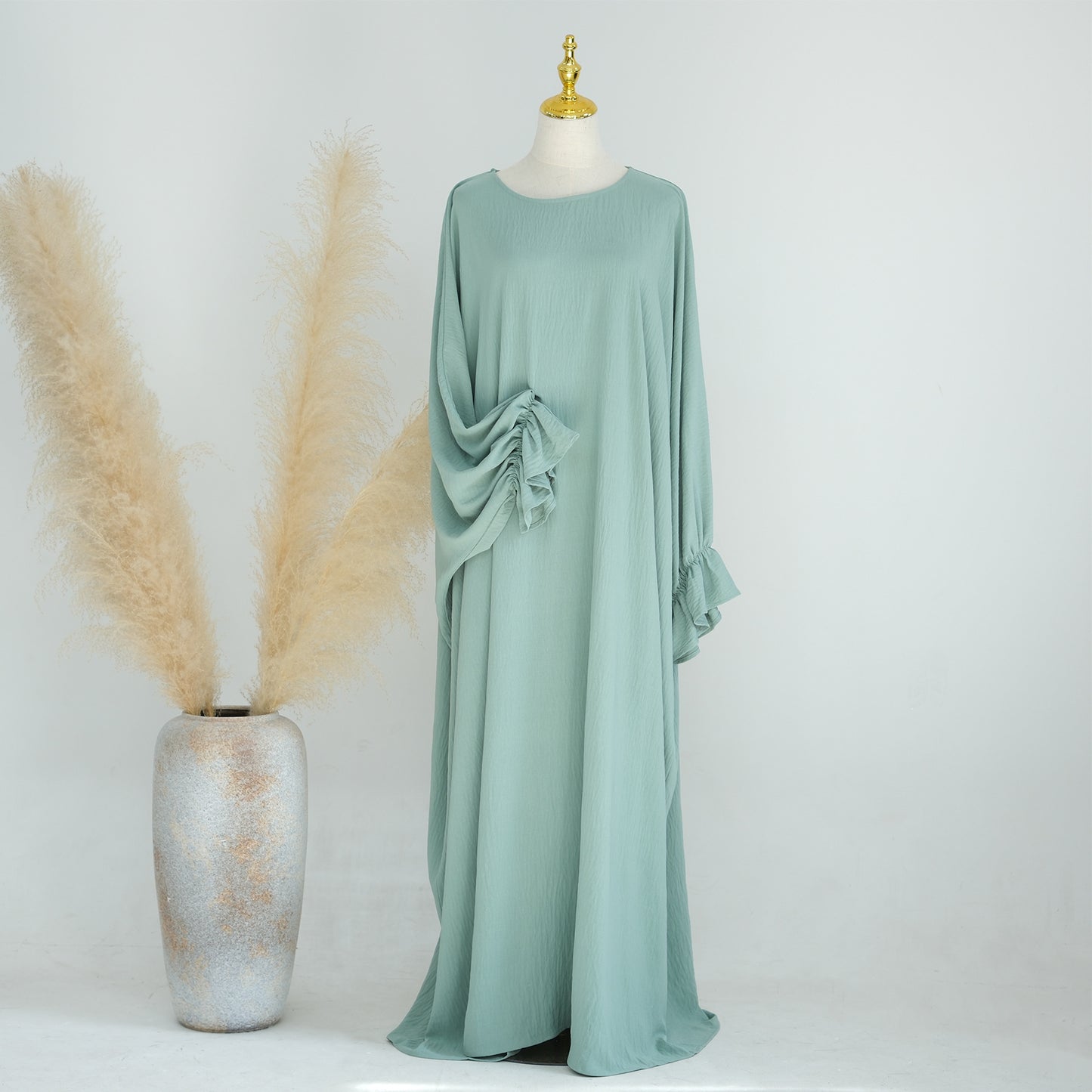 Middle East Dubai Turkey Solid Color Dress Leisure