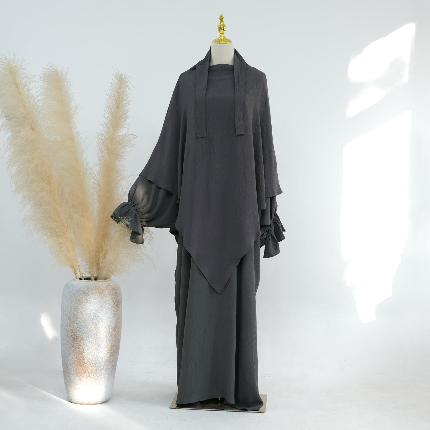 Middle East Dubai Turkey Solid Color Dress Leisure