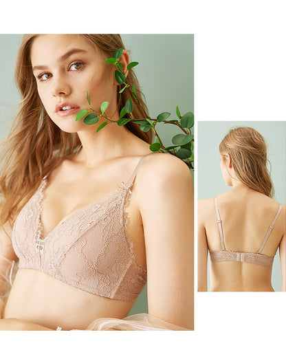 Corel Lace Thin Bra Without Steel Ring Bra