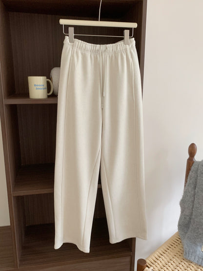 Idle Style Autumn And Winter Sweatpants Thickened High Waist Drooping