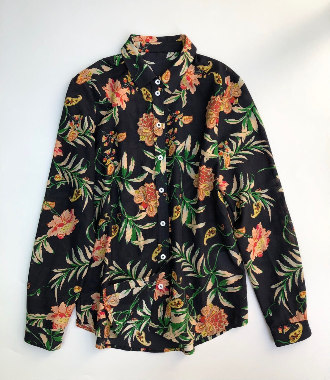 Silk print shirt