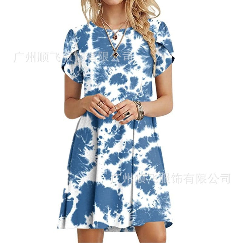 Women's Fashion Printed Pocket Dress