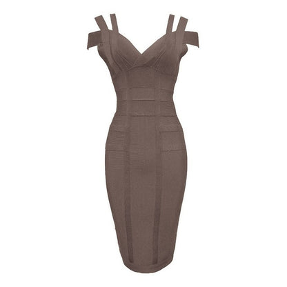 Off-the-shoulder bandage dress