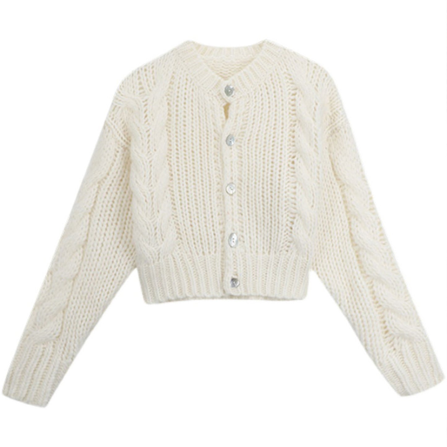 Knitted Sweater Women's Mohair Wool Loose Cardigan Jacket, Knit Top, Handmade Clothing, Gift For Women, Hand-knit Outfit