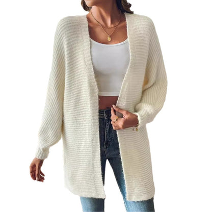 European And American Women's Clothing Autumn And Winter New Casual Woven Sweater Sweater Coat