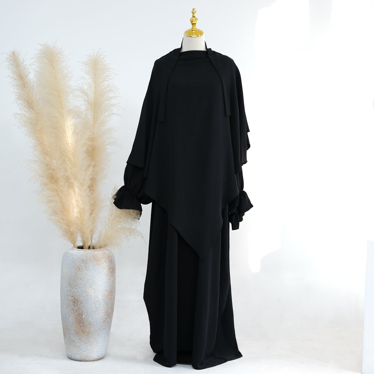 Middle East Dubai Turkey Solid Color Dress Leisure