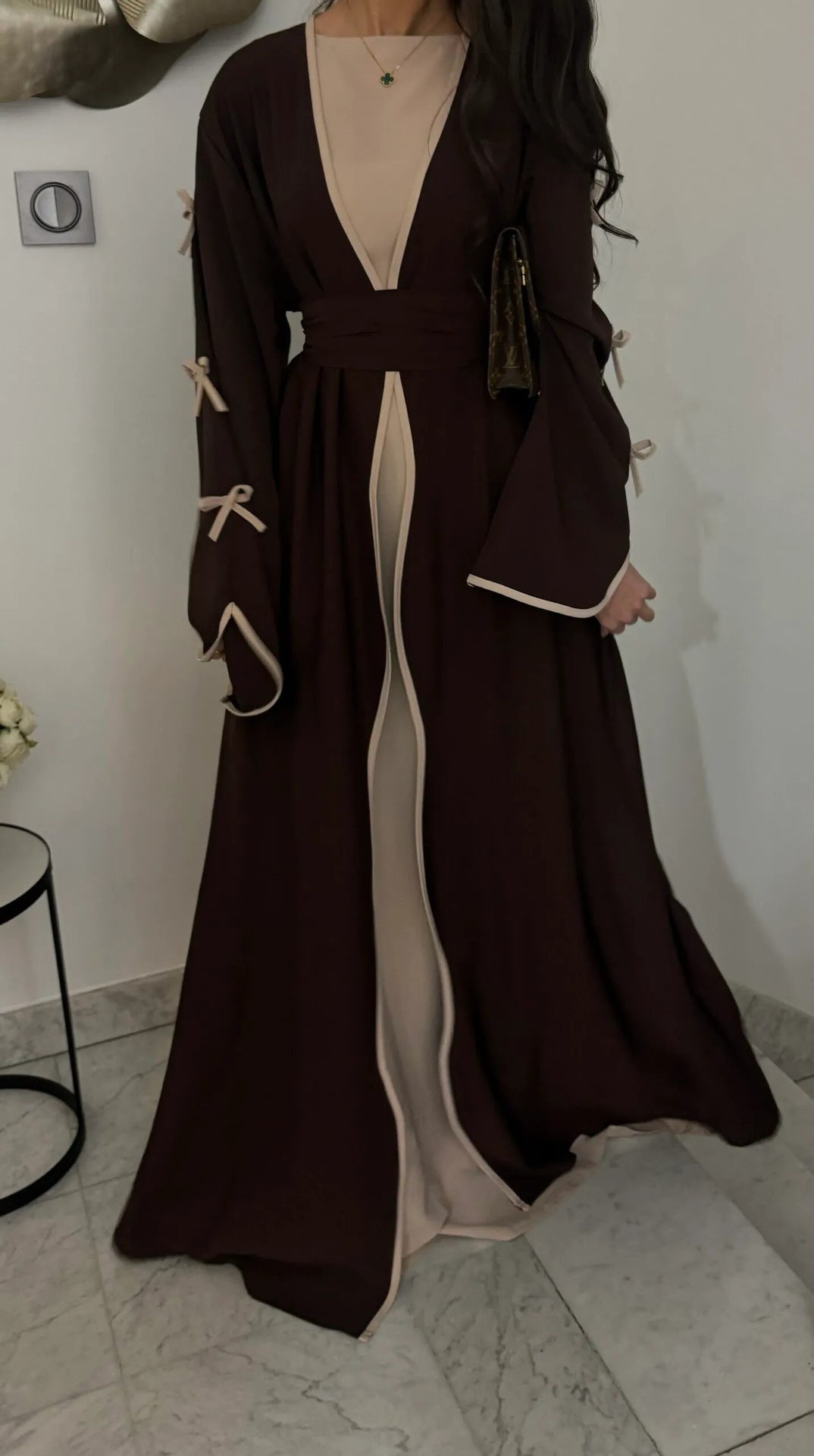 Middle East Dubai Pure Beauty Bow Robe Dress