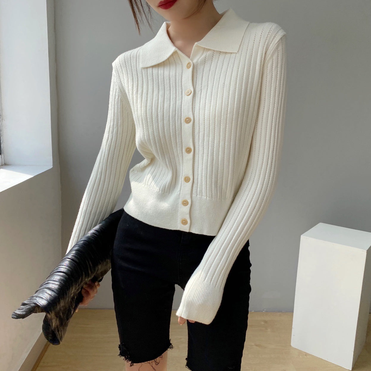 Long Sleeve New Cardigan Stitching Women