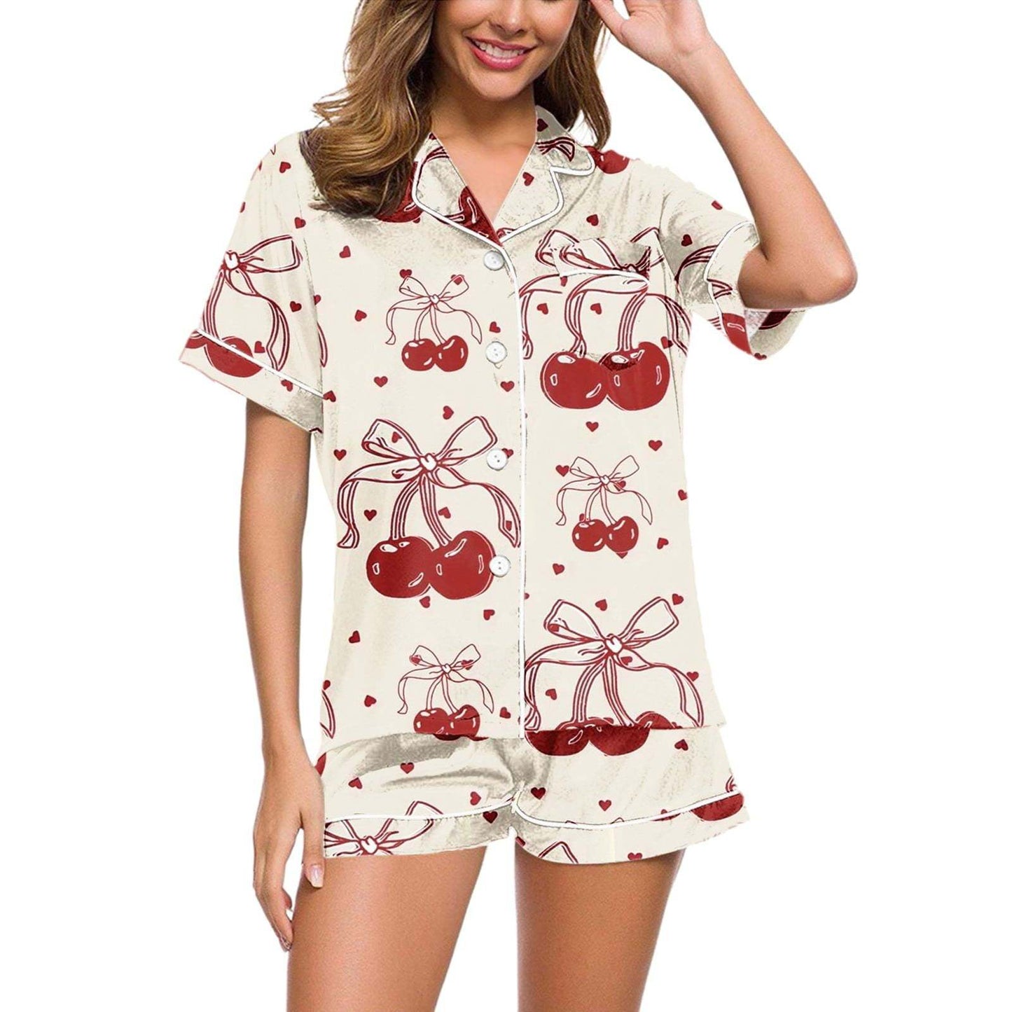 Digital Printing Can Be Outerwear Short-sleeved Shorts Suit Women