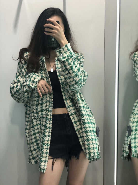 Autumn new style loose outer wear shirt women