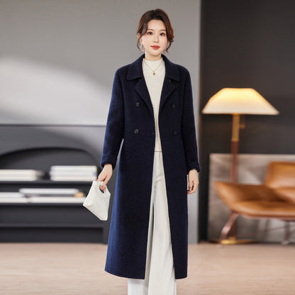 Double-breasted Over-the-knee Fashion Zero Cashmere Coat