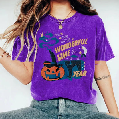 Halloween Printed Loose Round Neck Summer T-shirt