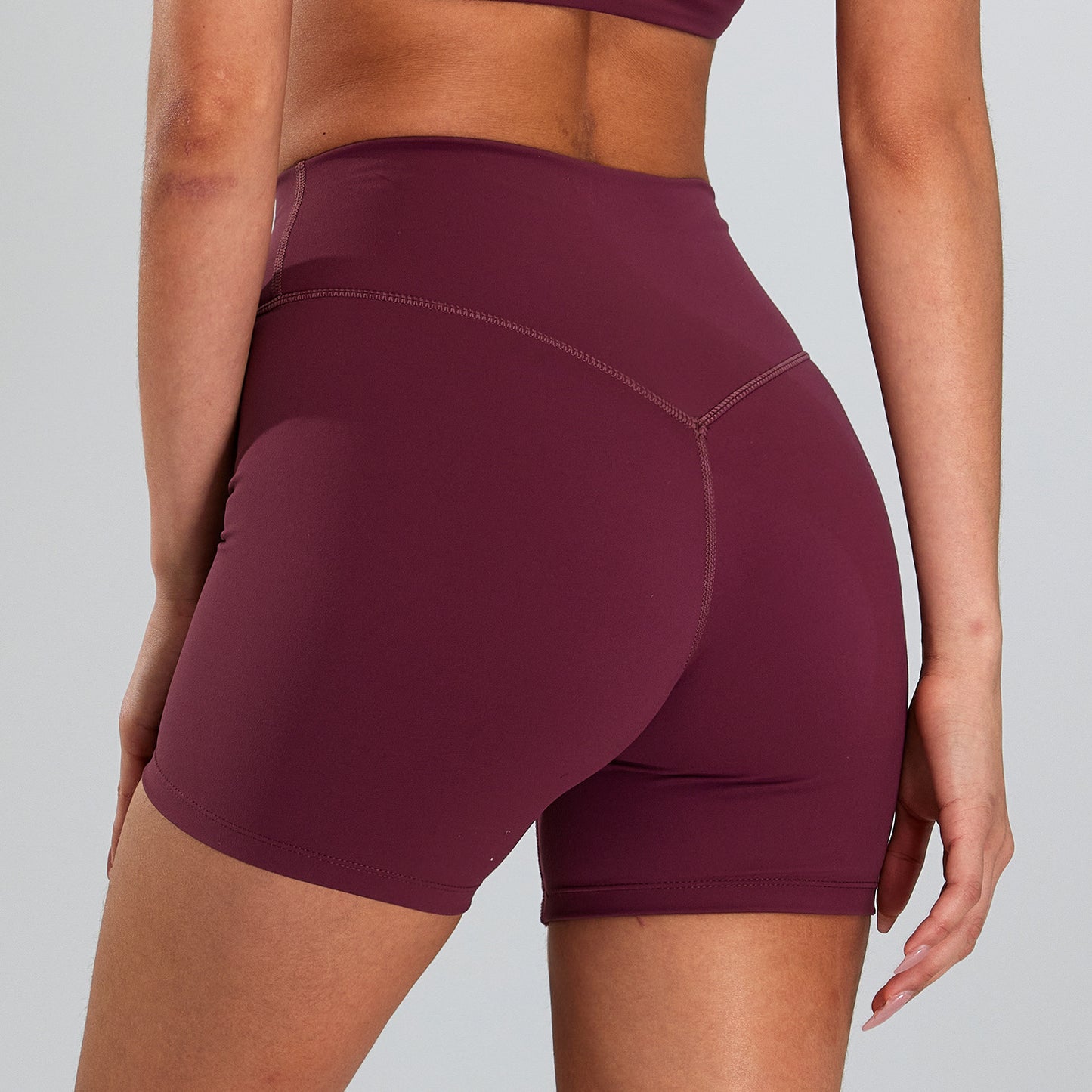 Nude Feel Quick-drying Breathable Yoga Shorts Belly Contracting Fitness Pants