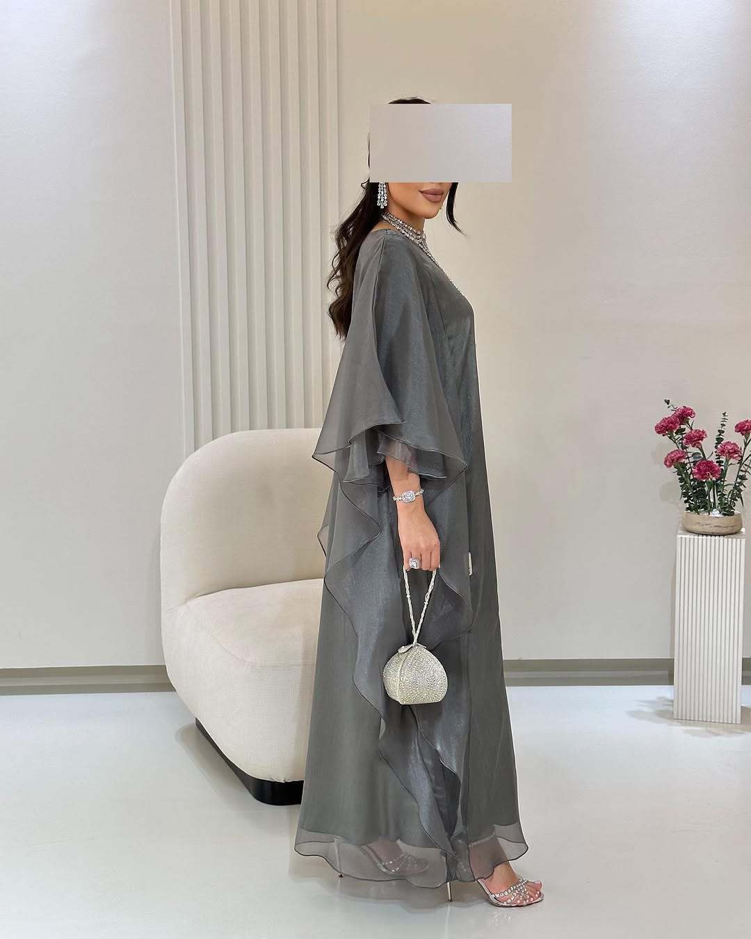 Women's Solid Color Loose Casual Dubai Cardigan Robe Dress
