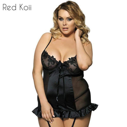 Black Croch Sexy Romance Ruffle Erotische Lingerie