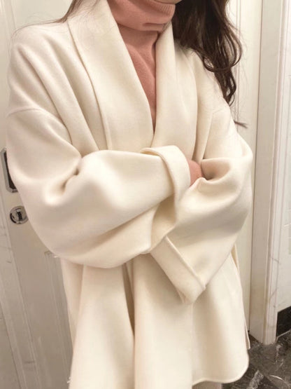 Short Double-faced Woolen Goods Classic Style Woolen Coat