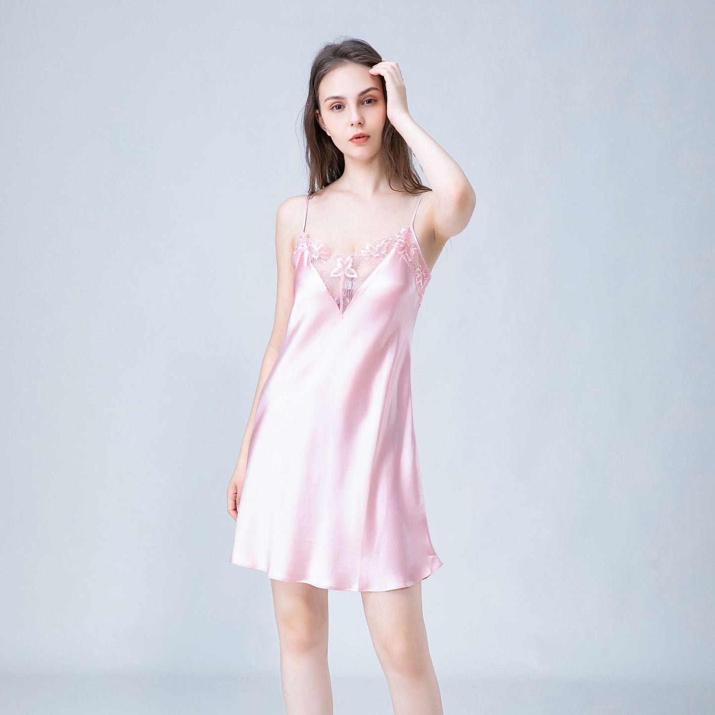 Sexy Silk Sleeveless Slip Nightdress