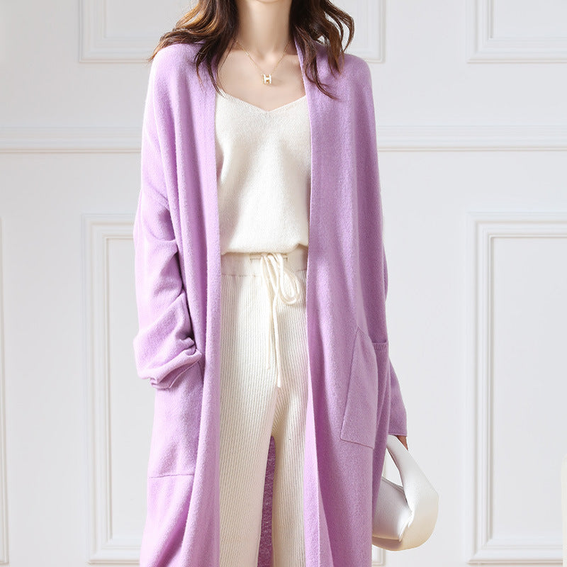 Stylish women's super long purple