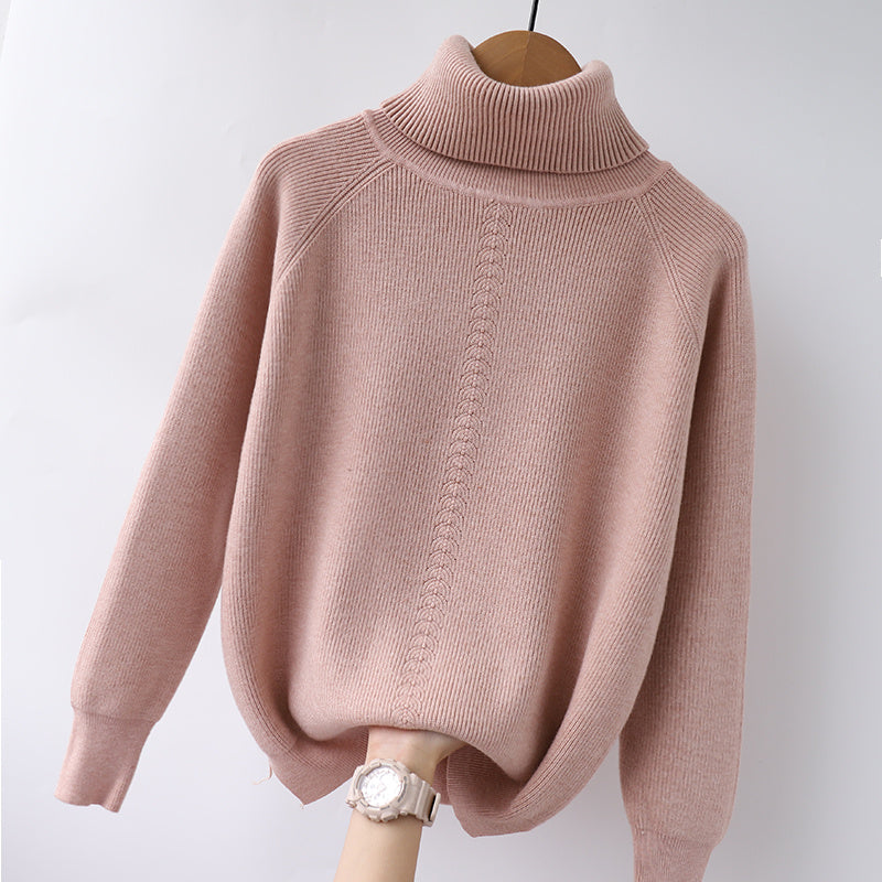 Loose turtleneck blouse