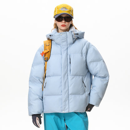 Dopamine Outdoor Three-proof Multi-pocket Hooded Couple Cotton Clothes Coat