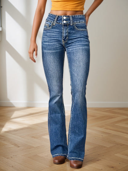 2025 New Women's Denim Pants, High Waisted Pants, Micro Flared Jeans