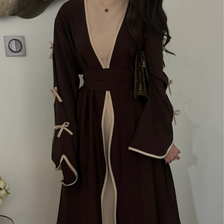 Middle East Dubai Pure Beauty Bow Robe Dress