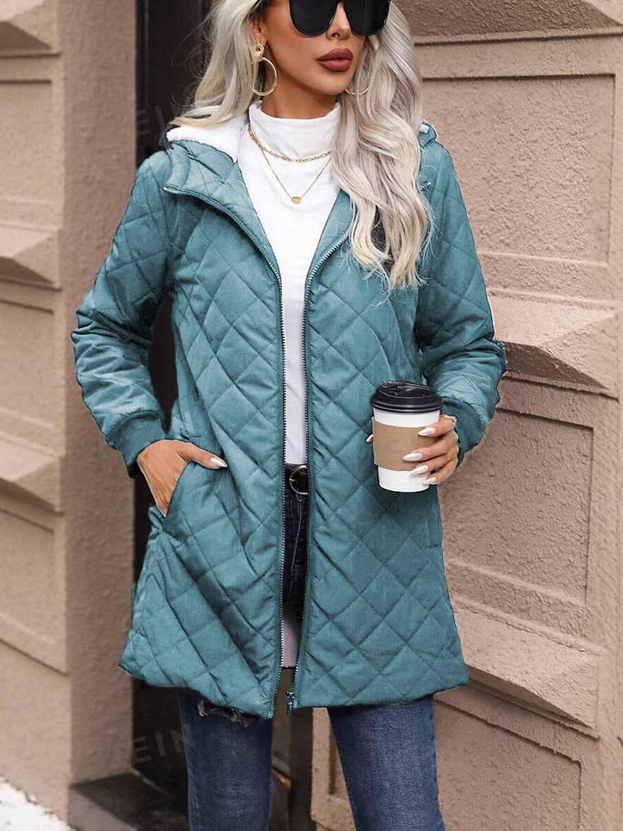 New Hooded Fleece Padded Coat Women