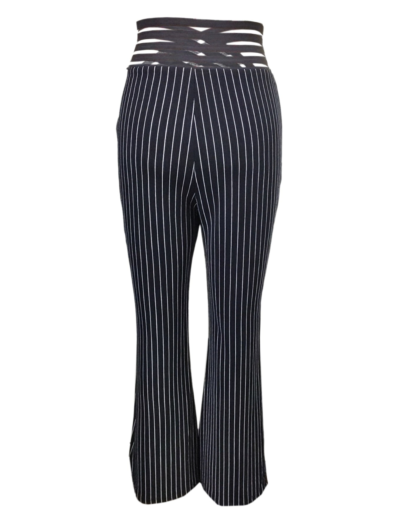 Ladies' Solid Color Hollow Out Fashionable Slim Fit And Slimming High Waisted Pants