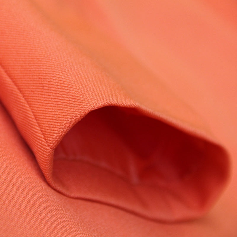 Mid-length Suit Spring Women's Long Sleeve Plus Size Nylon Slimming Versatile Straight Style