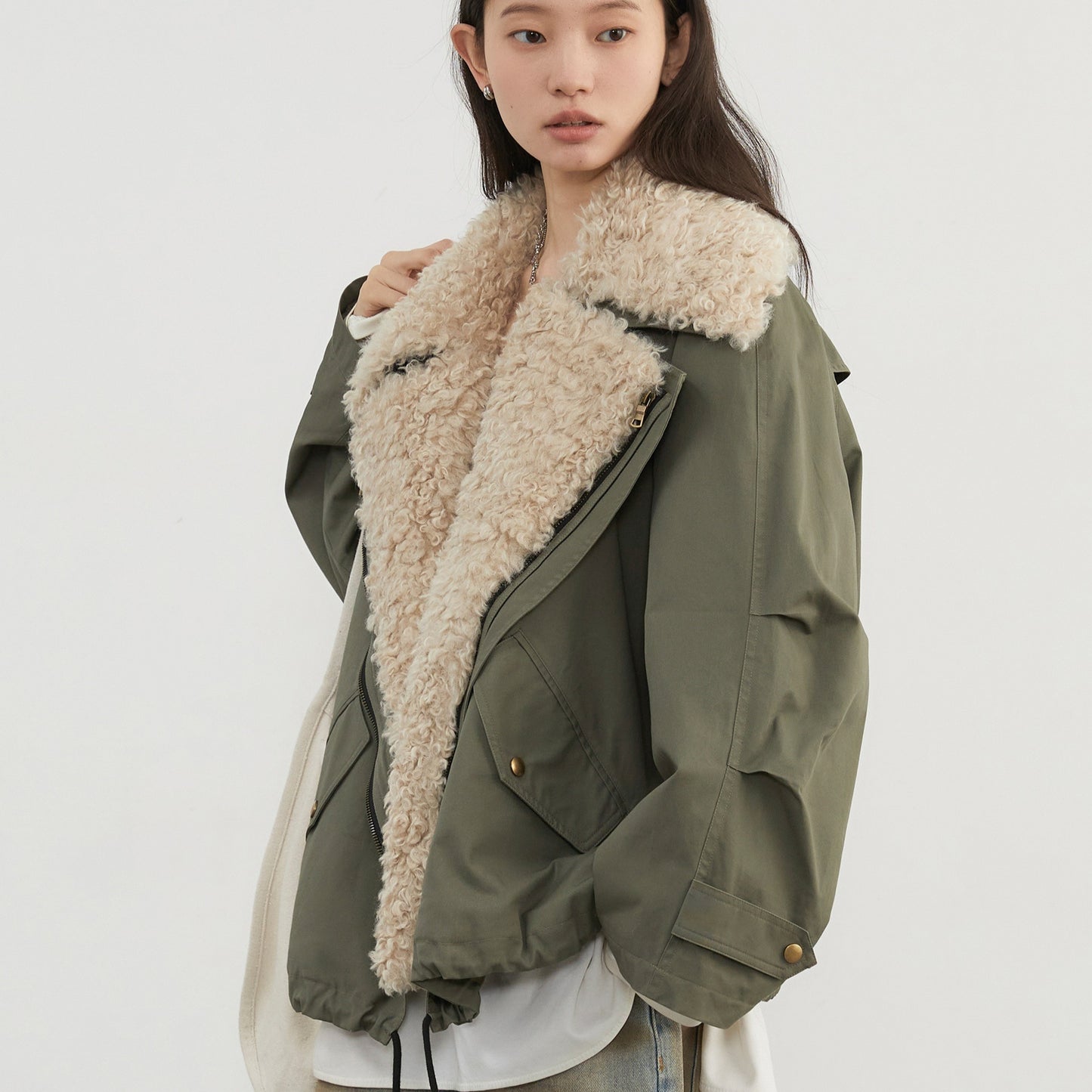 Women's New Retro Style Fur Collar Jacket