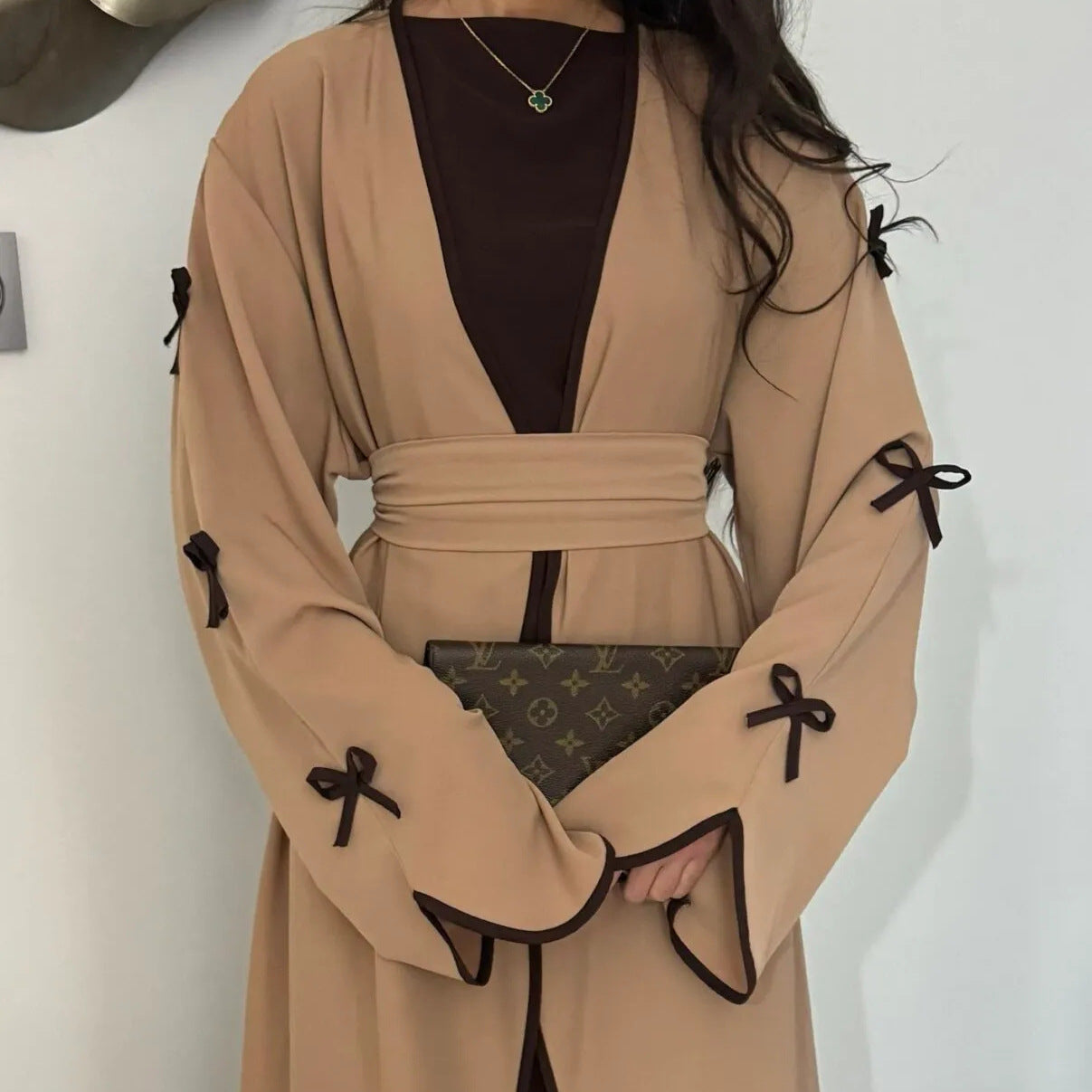 Middle East Dubai Pure Beauty Bow Robe Dress