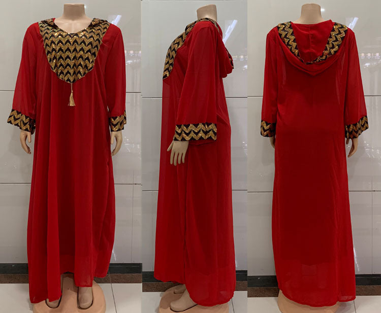 Half-length Midi Dress Temperament Commute Pullover Knitting Red Mid-waist Solid Color Coat