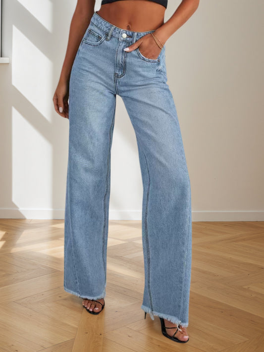 2025 New Women's Jeans, Denim Wide Leg Pants, Suitable For All Seasons