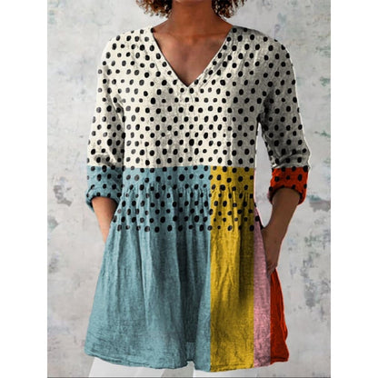 Female Creative Fish Pattern Vacation Style Dress